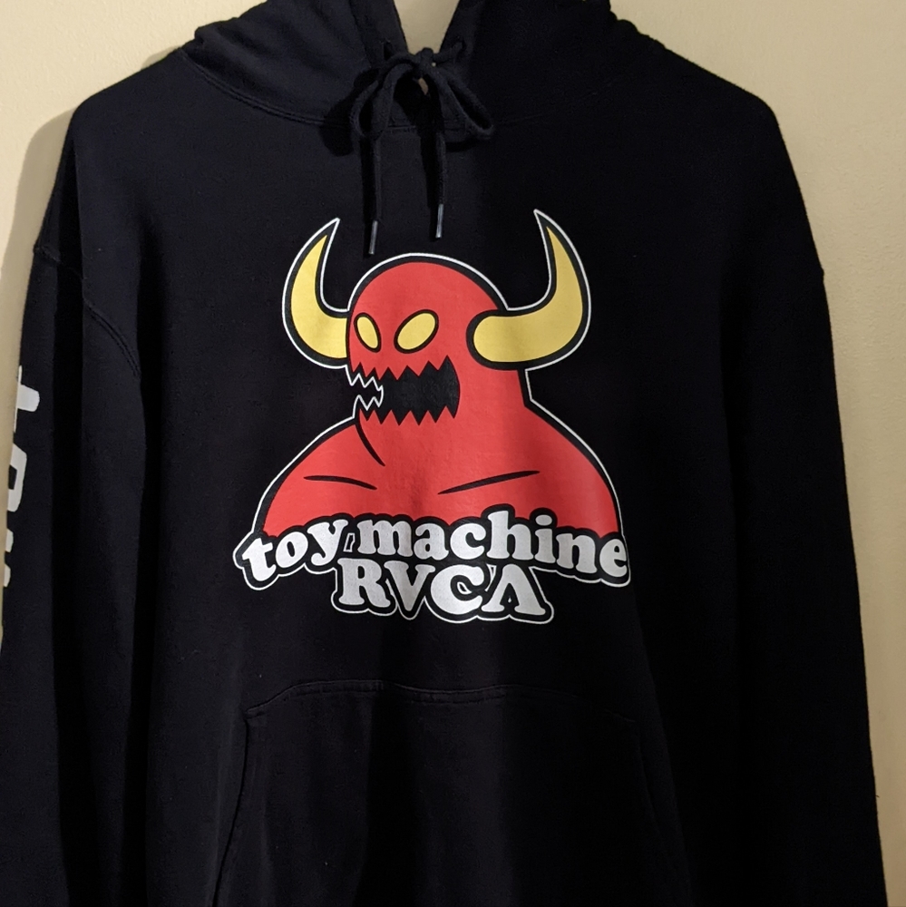 Toy machine X RVCA collaboration hoodie sweatshirt, rare, great condition